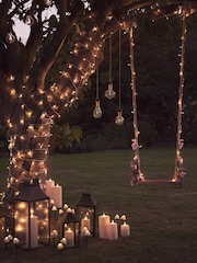 Lights4fun Set of 3 Copper Warm White Hanging Solar Lights - Image 4 of 5