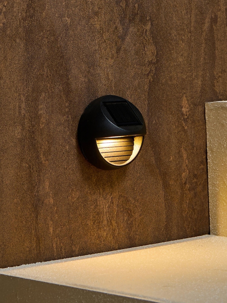 Lights4fun 4 Pack Black Mini Solar Fence / Step light - Image 2 of 4