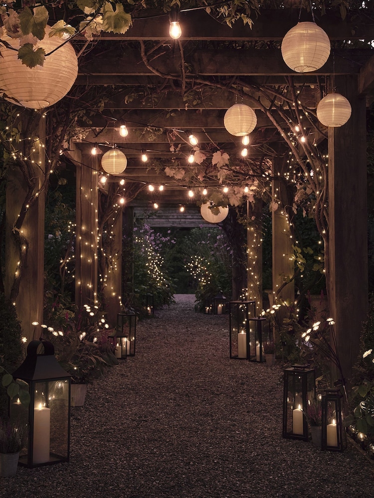 Lights4fun White 3 Cloud White Miami Solar Lanterns - Image 2 of 6