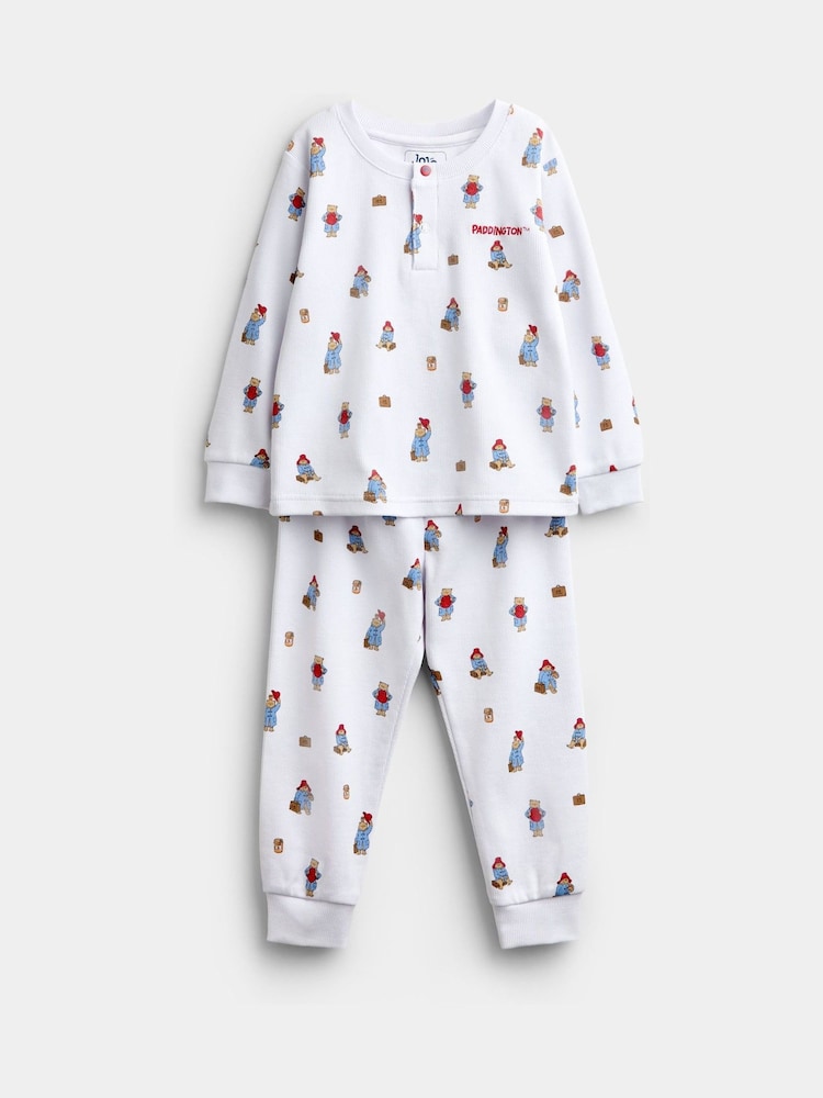 JoJo Maman Bébé White Paddington Jersey Pyjamas - Image 1 of 6 JoJo Maman Bébé White Paddington Jersey Pyjamas - Image 1 of 6