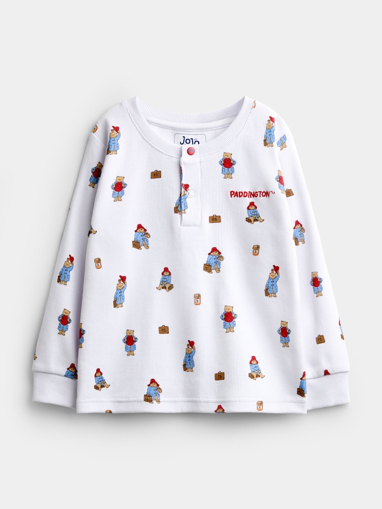 JoJo Maman Bébé White Paddington Jersey Pyjamas - Image 2 of 6 JoJo Maman Bébé White Paddington Jersey Pyjamas - Image 2 of 6
