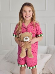 Chelsea Peers Pink Watermelon Print Short Pyjamas Set - Image 4 of 8