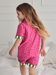 Chelsea Peers Pink Watermelon Print Short Pyjamas Set - Image 5 of 8