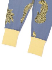 Chelsea Peers Blue Midnight Leopard Print Long Pyjamas Set - Image 8 of 8