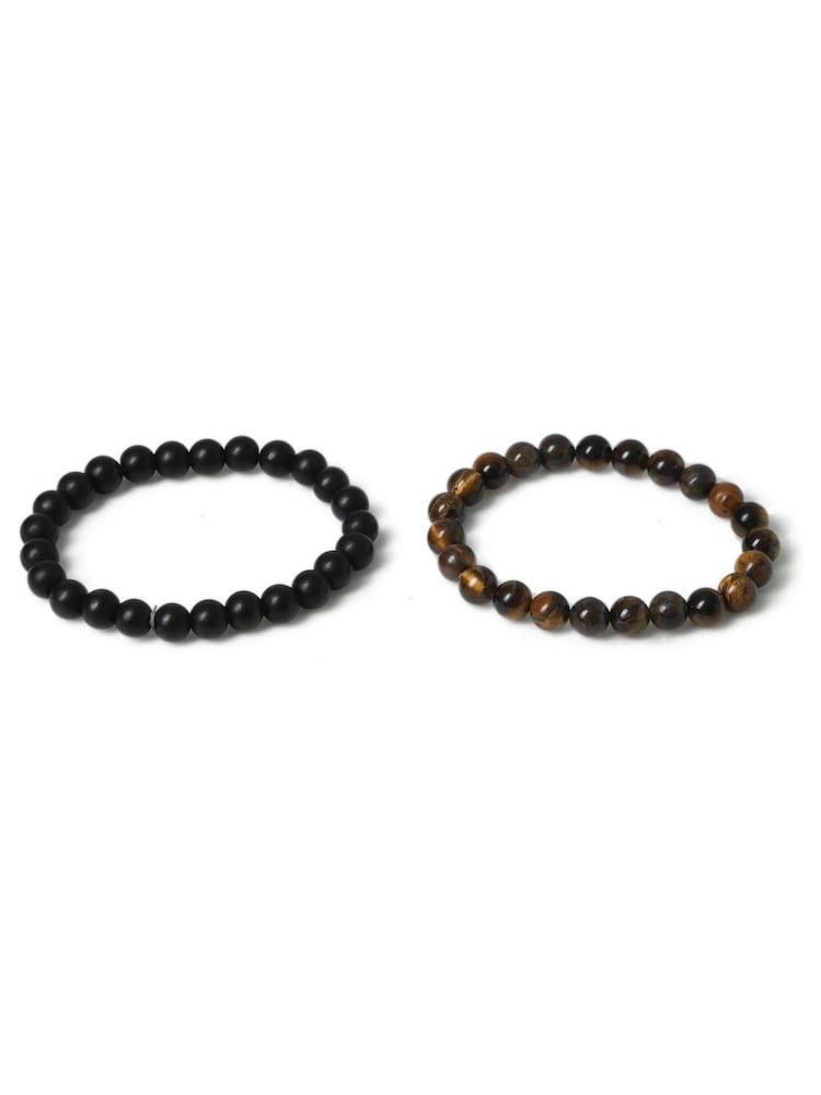 DCK Mens Tigers Eye Stretch Bead Brown Bracelet - Image 1 of 2 DCK Mens Tigers Eye Stretch Bead Brown Bracelet - Image 1 of 2