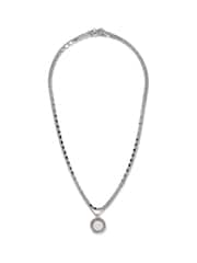 DCK Mens Silver Tone Layered Coin Pendant Necklace - Image 1 of 2