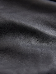 CERENE Elodie Black Real Leather Frill Collar Blouson Sleeve Jacket - Image 12 of 12