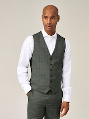 Skopes Green Wesley Check Suit Waistcoat - Image 1 of 4