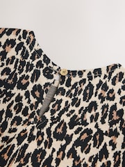 Leopard Animal Print Long Sleeve Skater Dress (3-16yrs) - Image 4 of 4