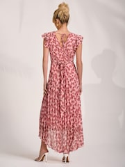 وردي - Jolie Moi Pleated Chiffon Dip Hem Maxi Dress - Image 2 of 6