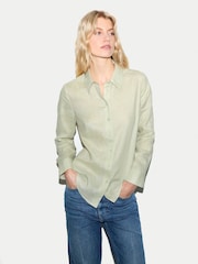 Jigsaw Green Classic Linen Shirt - Image 1 of 5