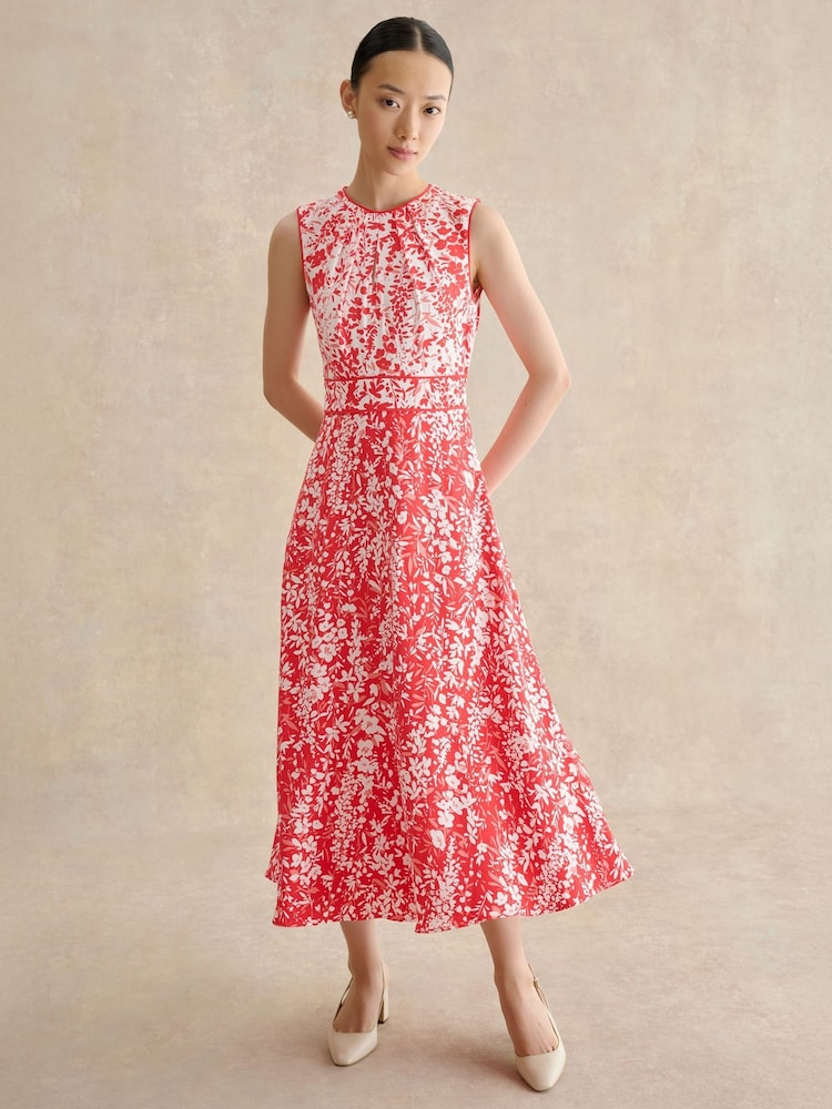 Hobbs Red Maddie Dress - Image 1 of 5 Hobbs Red Maddie Dress - Image 1 of 5