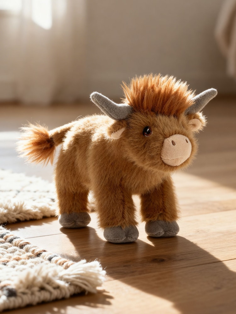 Keel Toys 20cm Keeleco Standing Highland Cow - Image 1 of 2 Keel Toys 20cm Keeleco Standing Highland Cow - Image 1 of 2