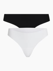 Hunkemoller White Invisible Thong 2 Pack - Image 1 of 4