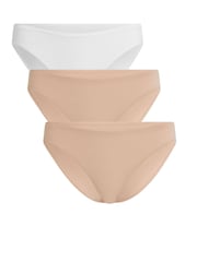 Hunkemoller Brown Brazilian Knickers 3 Pack - Image 1 of 5