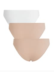 Hunkemoller Brown Brazilian Knickers 3 Pack - Image 2 of 5