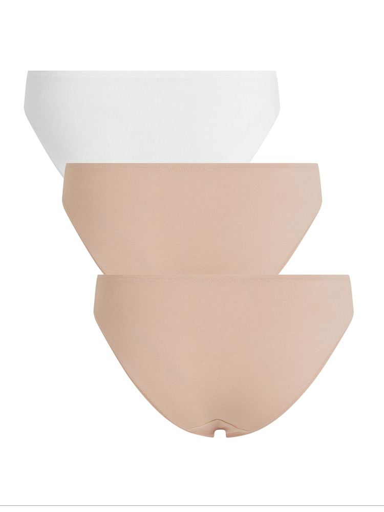 Hunkemoller Brown Brazilian Knickers 3 Pack - Image 2 of 5