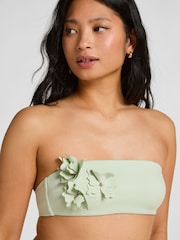 Hunkemoller Green Bandeau Tulum Bikini Top - Image 2 of 4