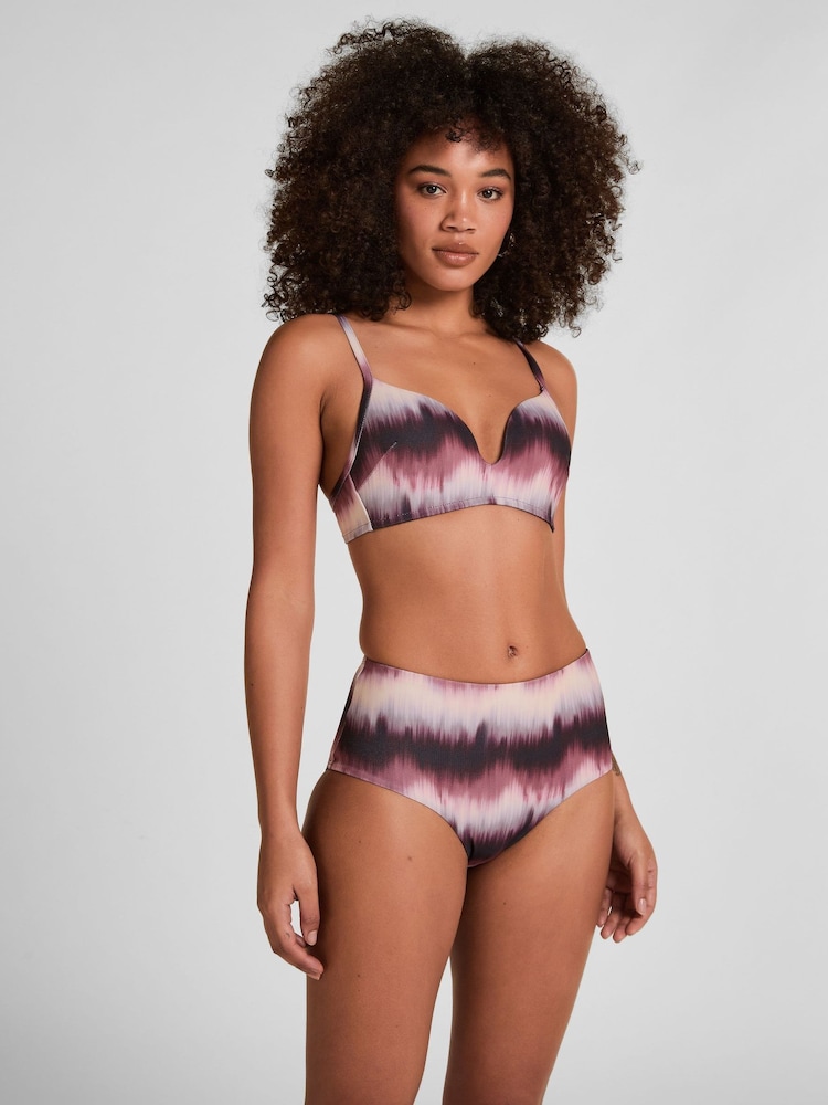 Hunkemöller Purple Mauritius High Waisted Bikini Bottoms - Image 1 of 5