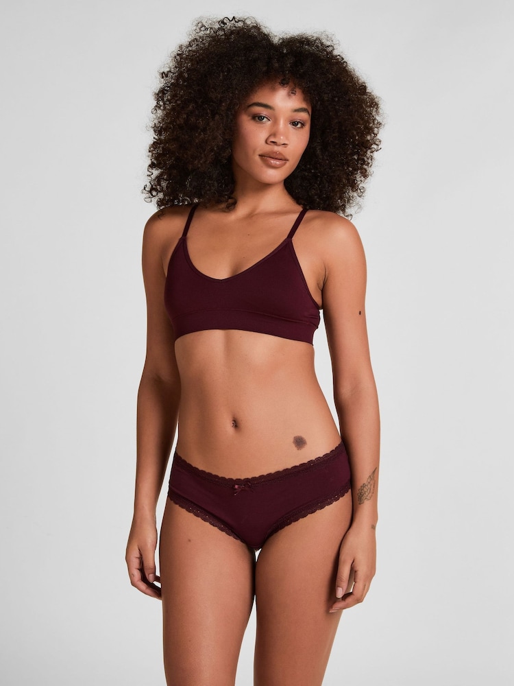 Hunkemoller Purple Georgia Knickers 3 Pack - Image 2 of 5