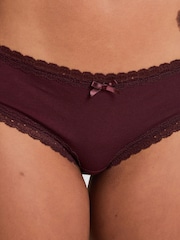 Hunkemoller Purple Georgia Knickers 3 Pack - Image 3 of 5