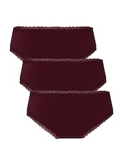 Hunkemoller Purple Georgia Knickers 3 Pack - Image 5 of 5