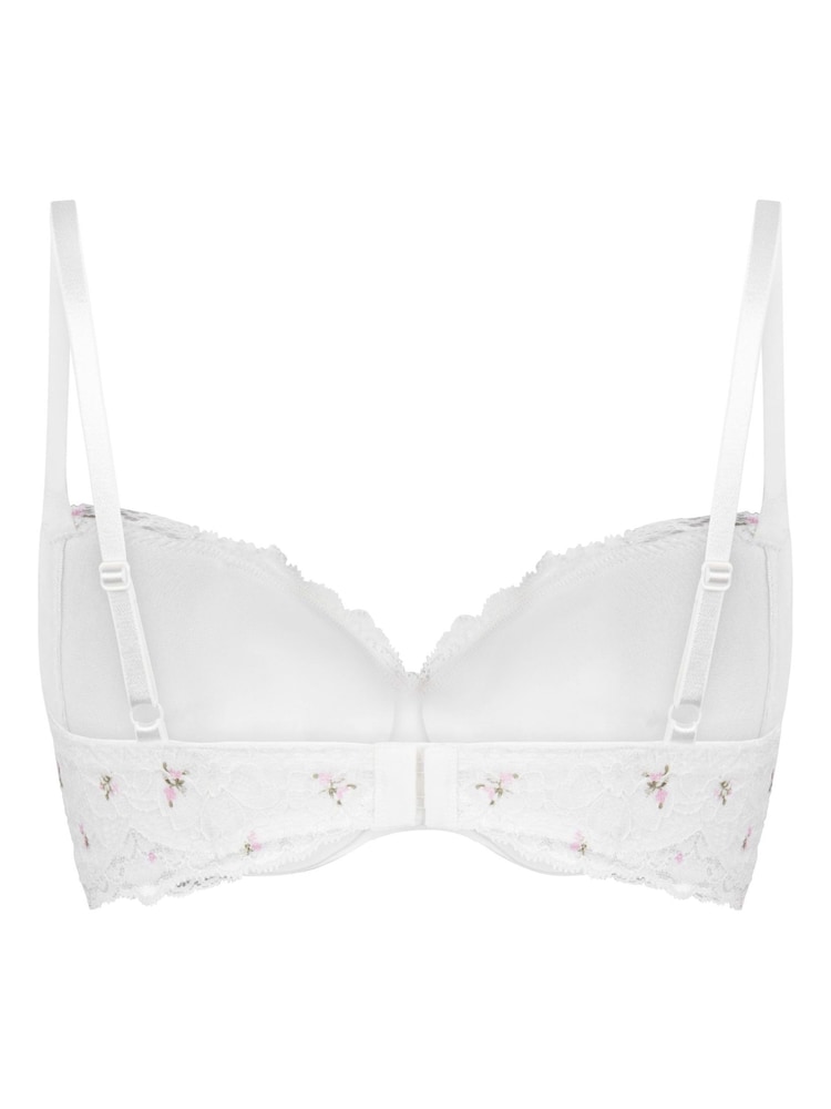 Hunkemoller White Marine Padded Underwired Bra - Image 4 of 4