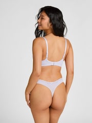 Hunkemoller Purple Lola Padded Non-Wired Bra - Image 3 of 4