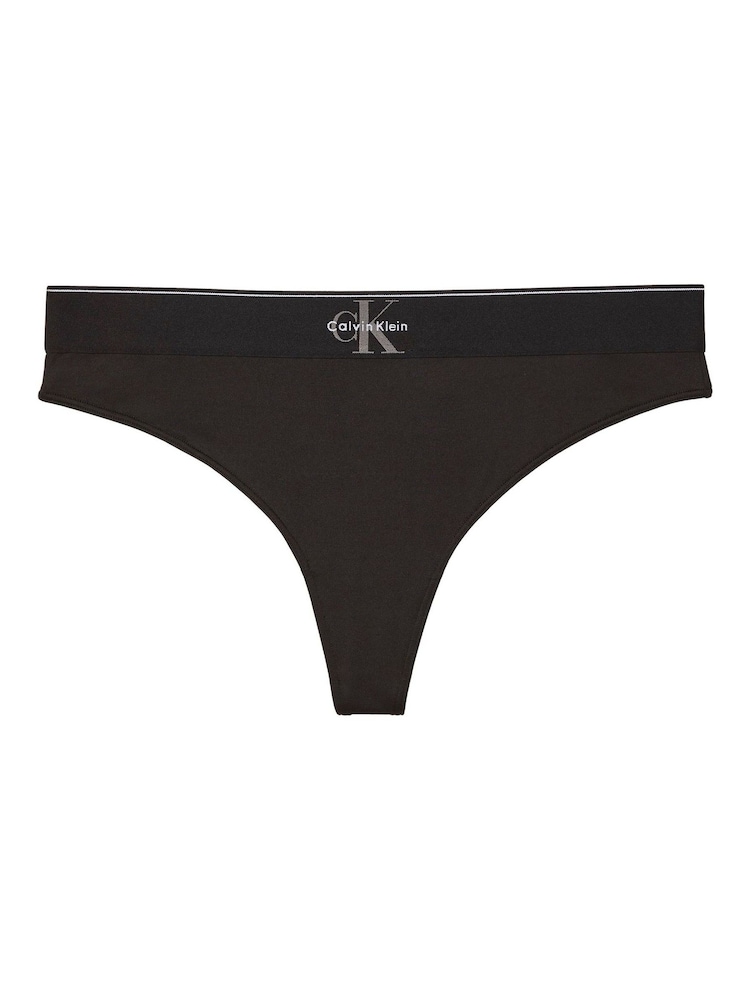 Calvin Klein Black Stretch Graphic Monogram Microfibre Thong - Image 6 of 6 Calvin Klein Black Stretch Graphic Monogram Microfibre Thong - Image 6 of 6