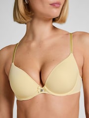 Hunkemoller Yellow Plunge Padded Underwired Bra - Image 2 of 5