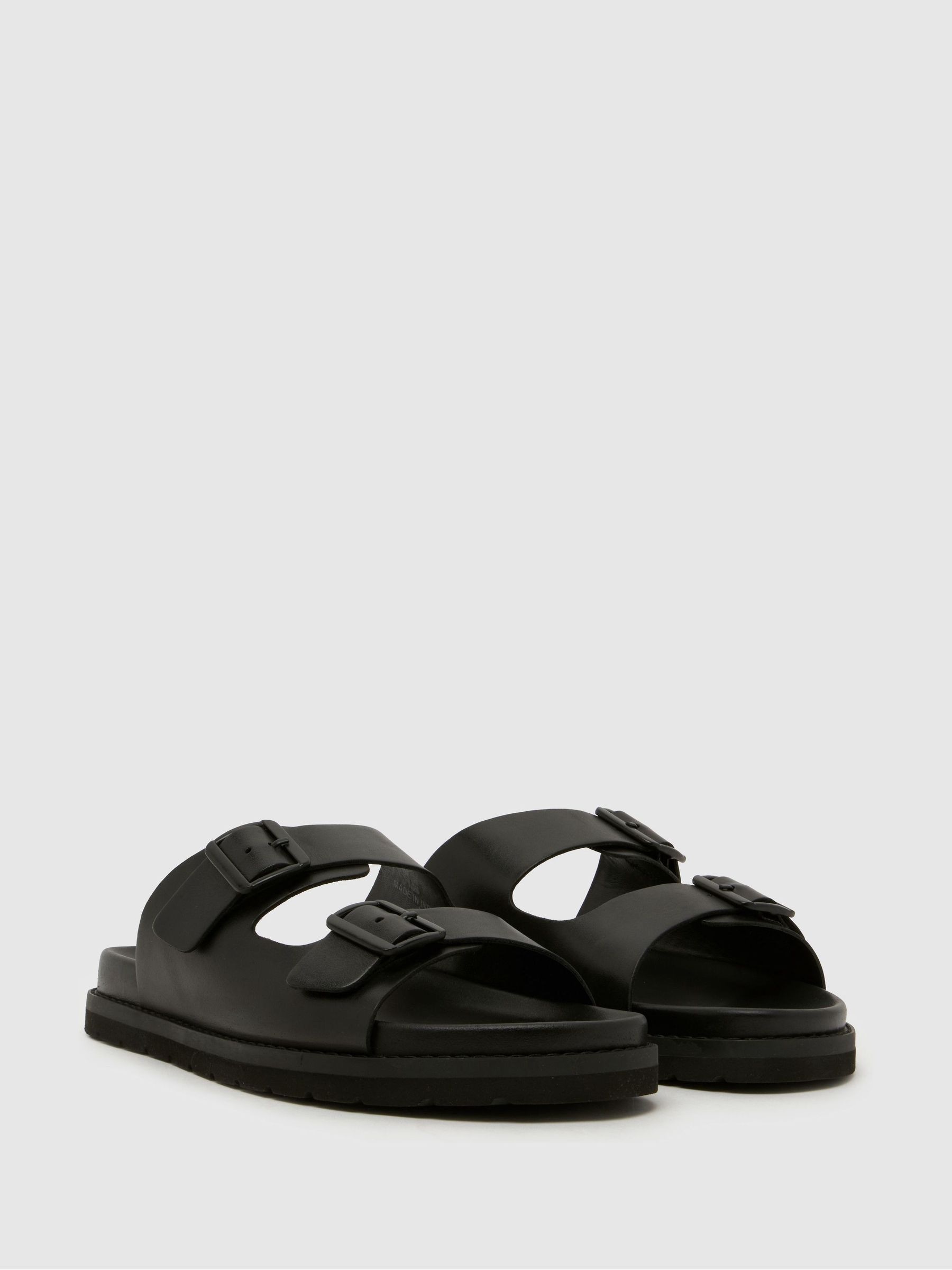 Buy Schuh Black Swift Leather Sandals from Next Canada
