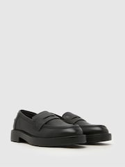 Schuh Black Lipbalm Leather Loafers - Image 2 of 4
