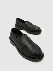 Schuh Black Lipbalm Leather Loafers - Image 4 of 4