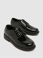 Schuh Black Locket Brogue Lace Up Shoes - Image 3 of 4