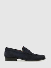 Schuh Blue Rico Suede Loafers - Image 1 of 4