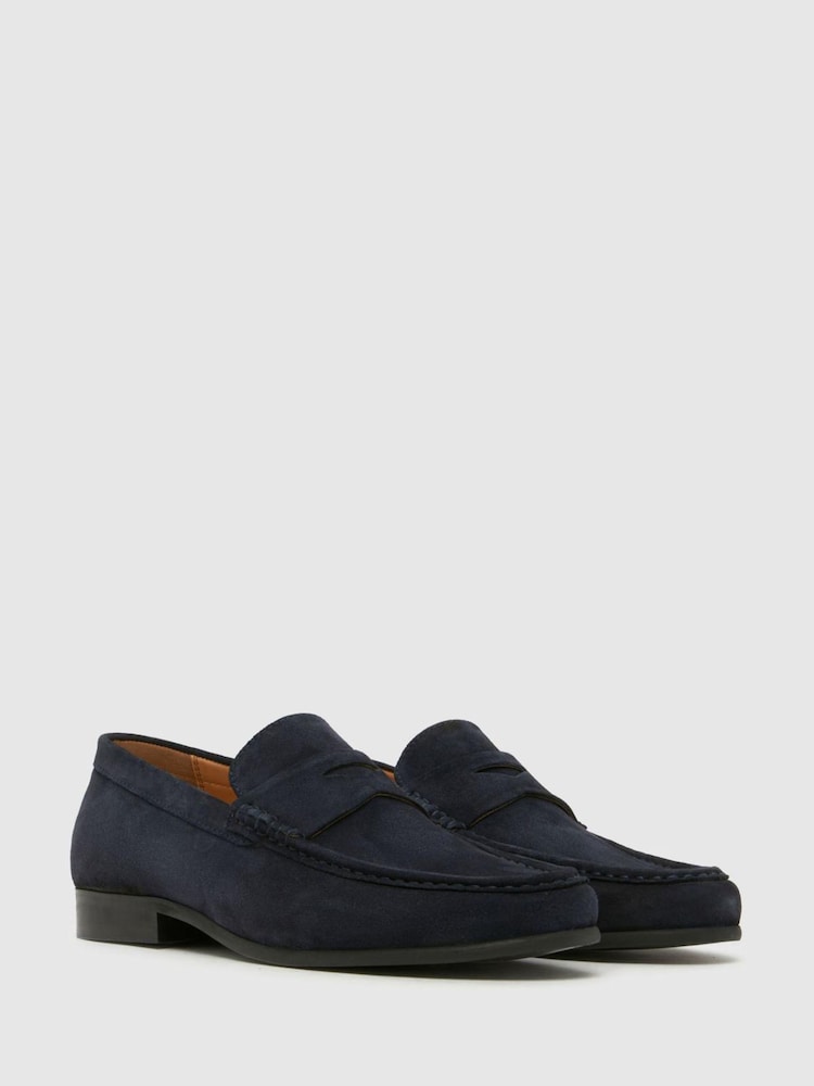 Schuh Blue Rico Suede Loafers - Image 2 of 4