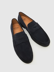 Schuh Blue Rico Suede Loafers - Image 3 of 4