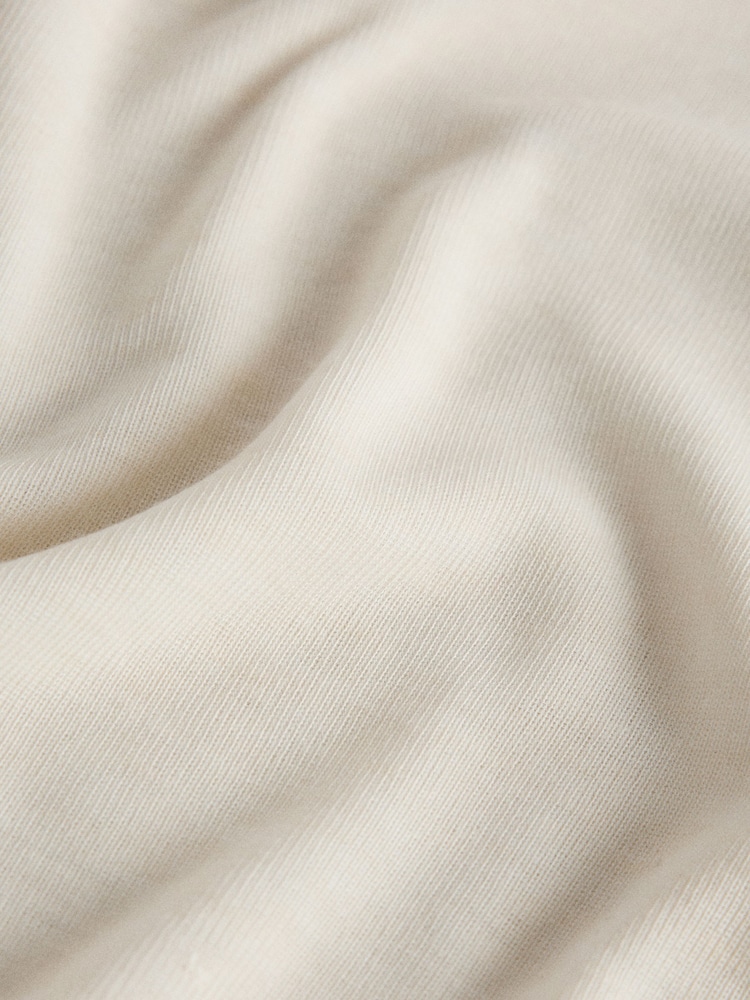 The Set Premium Sheer Long Sleeve Crew Neck T-Shirt With Wool Cream - Image 2 of 3
