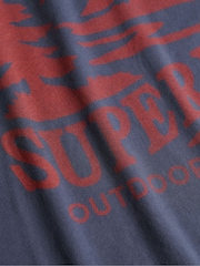 Superdry Blue Retro Outdoor Relaxed T-Shirt - Image 7 of 7