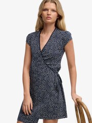 Superdry Blue Athletic Essential Wrap Dress - Image 3 of 6