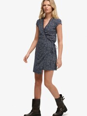 Superdry Blue Athletic Essential Wrap Dress - Image 4 of 6