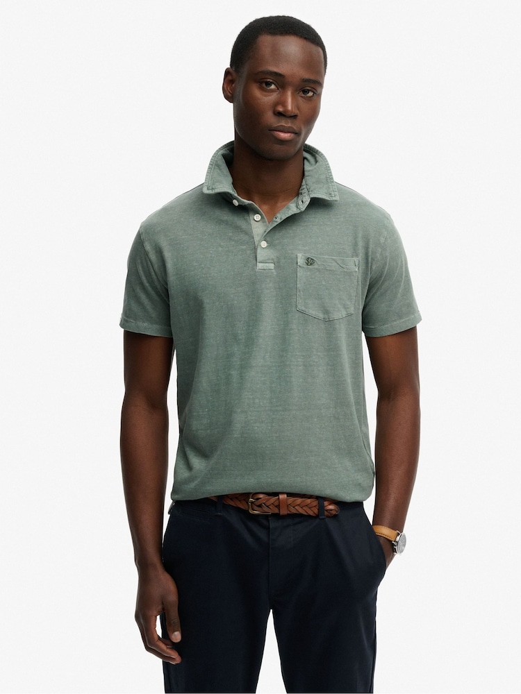 Superdry Classic Cotton Linen Polo Shirt - Изображение 2 5