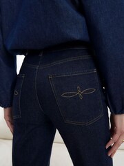 River Island Blue High Rise Belted Stretch Straight Jeans - Image 4 of 4