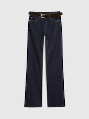 River Island Blue High Rise Belted Stretch Straight Jeans - Image 5 of 6