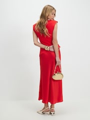 River Island Sleeveless Satin Hybrid Dress - Image 4 of 4