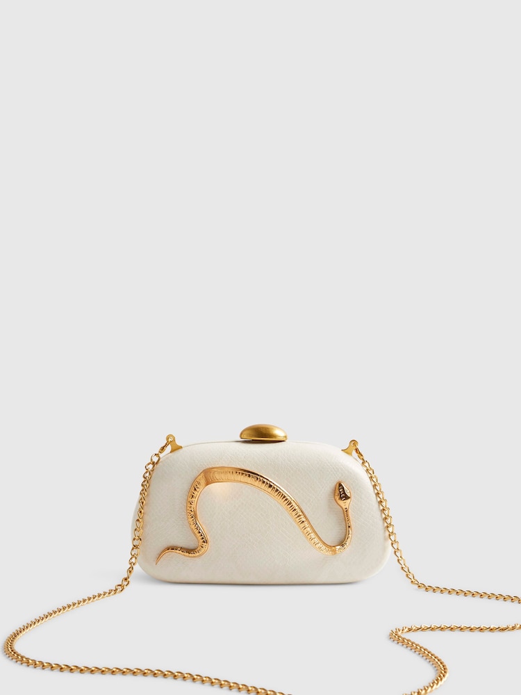 River Island Snake Print Clutch Bag - Bild 2 von 6