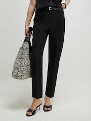 River Island Black Belted Slim Leg Trousers - Image 3 of 4