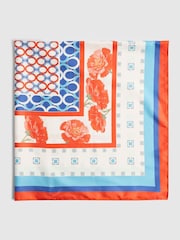 River Island White Carnation Print Large Neck Scarf - Image 3 of 5