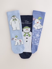 The Snowman and the Snowdog Cotton Rich License Socks 3 Pack - Image 1 of 3