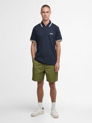 Barbour® International Blue Panter Interlock Polo Shirt - Image 3 of 4